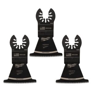 Milwaukee 2-1/2 in. High Carbon Steel Universal Fit Japanese Teeth Hardwood Cutting Oscillating Multi-Tool Blade (3-Pack)