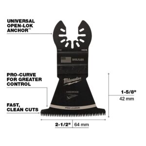 Milwaukee 2-1/2 in. High Carbon Steel Universal Fit Japanese Teeth Hardwood Cutting Oscillating Multi-Tool Blade (3-Pack)