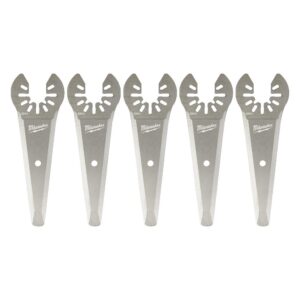 Milwaukee 3 in. Stainless Steel Tapered Sealant Cutting Oscillating Multi-Tool Blade (5-Piece)