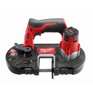 Milwaukee M12 12-Volt Lithium-Ion Cordless Sub-Compact Band Saw and 3/8 in. Ratchet Combo Kit W/ (1) 2.0Ah Battery and Charger