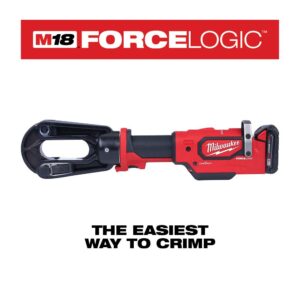 Milwaukee M18 18-Volt 15-Ton Lithium-Ion Cordless FORCE LOGIC Utility Crimper with 2-Batteries, Charger Tool Bag
