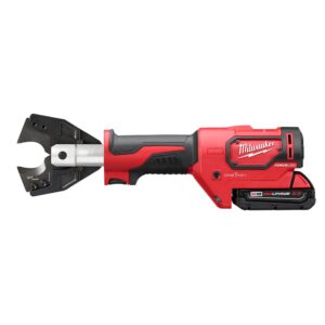 Milwaukee M18 18-Volt Lithium-Ion Cordless Cable Cutter with CU/AL Jaws with One 2.0 Ah Battery, Charger, Hard Case