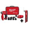 Milwaukee M12 FUEL 12-Volt Lithium-Ion Brushless Cordless 4-in-1 Installation 3/8 in. Drill Driver Kit with M12 Multi-Tool