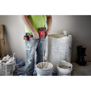 Milwaukee M18 FUEL 18-Volt Lithium-Ion Brushless Cordless 1/2 in. Mud Mixer Kit W/(2) 5.0Ah Batteries, Charger & Tool Bag