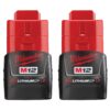 Milwaukee M12 12-Volt Lithium-Ion Compact Battery Pack 1.5Ah (2-Pack)