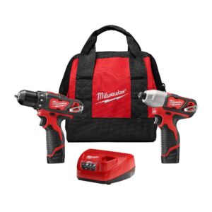 Milwaukee M12 12-Volt Lithium-Ion Cordless Drill Driver/Impact Driver Combo Kit (2-Tool) W/ M12 Oscillating Multi-Tool