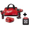 Milwaukee M12 FUEL 12-Volt Li-Ion Brushless Cordless Hammer Drill and Impact Driver Combo Kit (2-Tool) W/ LED Flood Light