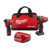 Milwaukee M12 FUEL 12-Volt Lithium-Ion Brushless Cordless Hammer Drill and Impact Driver Combo Kit with 2 Batteries & Bag (2-Tool)