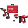 Milwaukee M18 FUEL 18-Volt Lithium-Ion Brushless Cordless Hammer Drill and Impact Driver Combo Kit (2-Tool) w/ 18G Brad Nailer