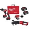 Milwaukee M18 FUEL 18-Volt Lithium-Ion Brushless Cordless Hammer Drill/Right Angle Drill/ Impact Driver Combo Kit (3-Tool)