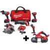 Milwaukee M18 FUEL 18-Volt Lithium-Ion Brushless Cordless Combo Kit (5-Tool) with M18 FUEL Compact Bandsaw