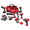 Milwaukee M18 FUEL 18-Volt Lithium-Ion Brushless Cordless Combo Kit (7-Tool) with M18 FUEL 1/2 in. Impact Wrench