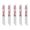 Milwaukee 6 in. 18 Teeth per in. Medium Metal Cutting SAWZALL Reciprocating Saw Blades (5 Pack)