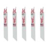 Milwaukee 6 in. 24 Teeth per in. Thin Metal Cutting SAWZALL Reciprocating Saw Blades (5 Pack)