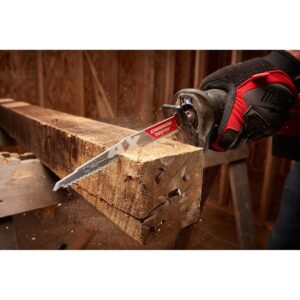 Milwaukee 6 in. 5 TPI AX Carbide Teeth Demo Nail Embedded Wood Cutting SAWZALL Reciprocating Saw Blade (1-Pack)