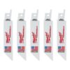 Milwaukee 4 in. 10 Teeth Per in. Multi Material Cutting HACKZALL Reciprocating Saw BladesBlade (5 Pack)