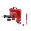 Milwaukee M18 FUEL 18-Volt Lithium-Ion Brushless Cordless Sawzall Reciprocating Saw Kit with Carbide Teeth The AX SAWZALL Blade