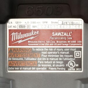 Milwaukee 12 Amp 3/4 in. Stroke SAWZALL Reciprocating Saw with Hard Case