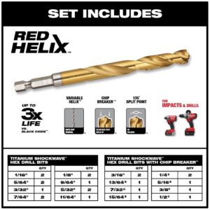 Milwaukee Black Oxide Step Drill Bit Set with Titanium Drill Bit Set (33-Piece)