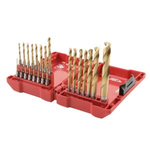 Milwaukee Black Oxide Step Drill Bit Set with Titanium Drill Bit Set (33-Piece)