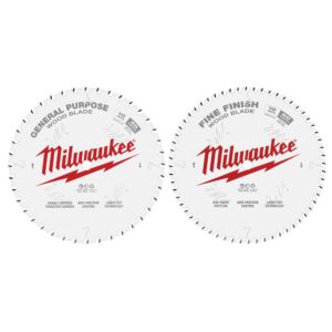 Milwaukee 10 in. x 40-Tooth and 60-Tooth Circular Saw Blades (2-Pack)