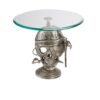 Mind Reader 21 in. Tier Silver Metal Cake Stand Party Cake Display, Cupcake Display
