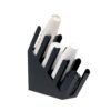 Mind Reader Fancy 80-Cup 4-Compartment Black Acrylic Condiment Organizer