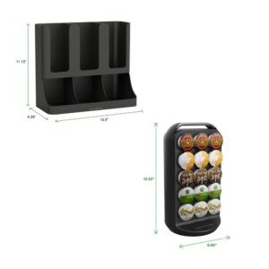 Mind Reader K-Cup Carousel and Coffee Black Capacity 30 Condiment/Cup Organizer