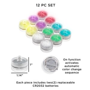 Lavish Home Waterproof LED Color Changing Tealights (12-Pack)