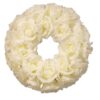 National Tree Company 16.5 in. Glittered Rose Wreath with 8 in. Foam Base