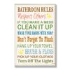 Stupell Industries 12.5 in. x 18.5 in. "Bathroom Rules Typography Rubber Ducky" by Janet White Printed Wood Wall Art