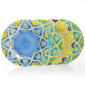 Gibson Home Seaberry 12-Piece Patterned Multi Melamine Outdoor Dinnerware Set (Service for 4)