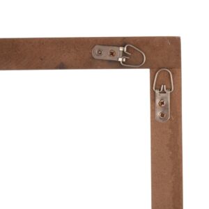Glitzhome 18 in. Dia Boxwood Wreath with 28 in. H Wooden Window Frame