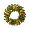 Glitzhome 22 in. D Artificial Greenery Lemon Wreath