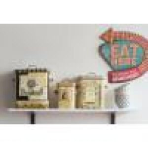 3R Studios 16 in. H x 15 in. W "Eat Here" Retro Wall Art