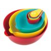 MasterPan 10 in. 8-Piece Multi-Colored Nested Mixing and Measuring Bowl