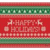My Door Decor 7 ft. x 8 ft. Ugly Christmas Sweater Happy Holidays-Christmas Garage Door Decor Mural for Single Car Garage