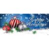 My Door Decor 7 ft. x 16 ft. Red and White Christmas Ornaments on Red Christmas Garage Door Decor Mural for Double Car Garage