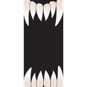 My Door Decor 36 in. x 80 in. Scary Teeth Halloween Front Door Decor Mural