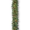 National Tree Company 9 ft. Garwood Spruce Artificial Christmas Garland with Warm White LED Lights