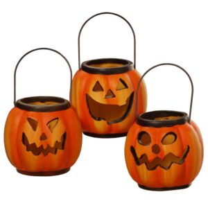 National Tree Company 3 in. Halloween Lanterns (Set of 3)