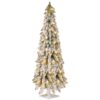 National Tree Company 5 ft. Artificial Christmas Snowy Downswept Forestree with Clear Lights