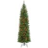 National Tree Company 6.5 ft. Kingswood Fir Pencil Artificial Christmas Tree with Multicolor Lights