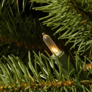 National Tree Company 7-1/2 ft. Feel Real Down Swept Douglas Fir Pencil Slim Hinged Artificial Christmas Tree with 350 Clear Lights