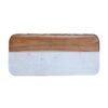 3R Studios Oval 15.5 in. Mango Wood and Marble Cheese Board