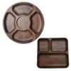 BergHOFF 14 in. x 2 in. x 14 in. Acacia Natural Wood Tray Set (2-Piece)