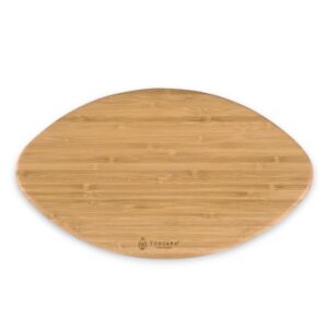 Picnic Time 16 in. x 8.8 in. Oval Bamboo Wood Football Cutting Board and Serving Tray