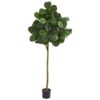 Nearly Natural Indoor 6 in. Fiddle leaf fig Artificial Tree