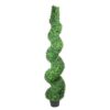 Northlight 5 ft. Potted 2-Tone Green Artificial Spiral Boxwood Topiary Garden Tree