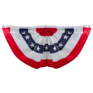 Northlight 48 in. x 24 in. Red White and Blue USA Pleated American Bunting Flag